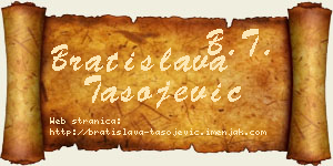 Bratislava Tasojević vizit kartica